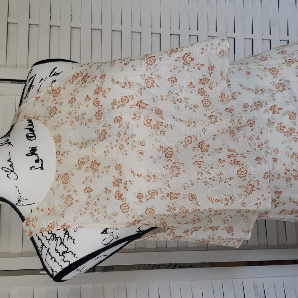 Free People Orange and Cream Sheath Maxi Dress Mock Neck - Picture 2 of 11